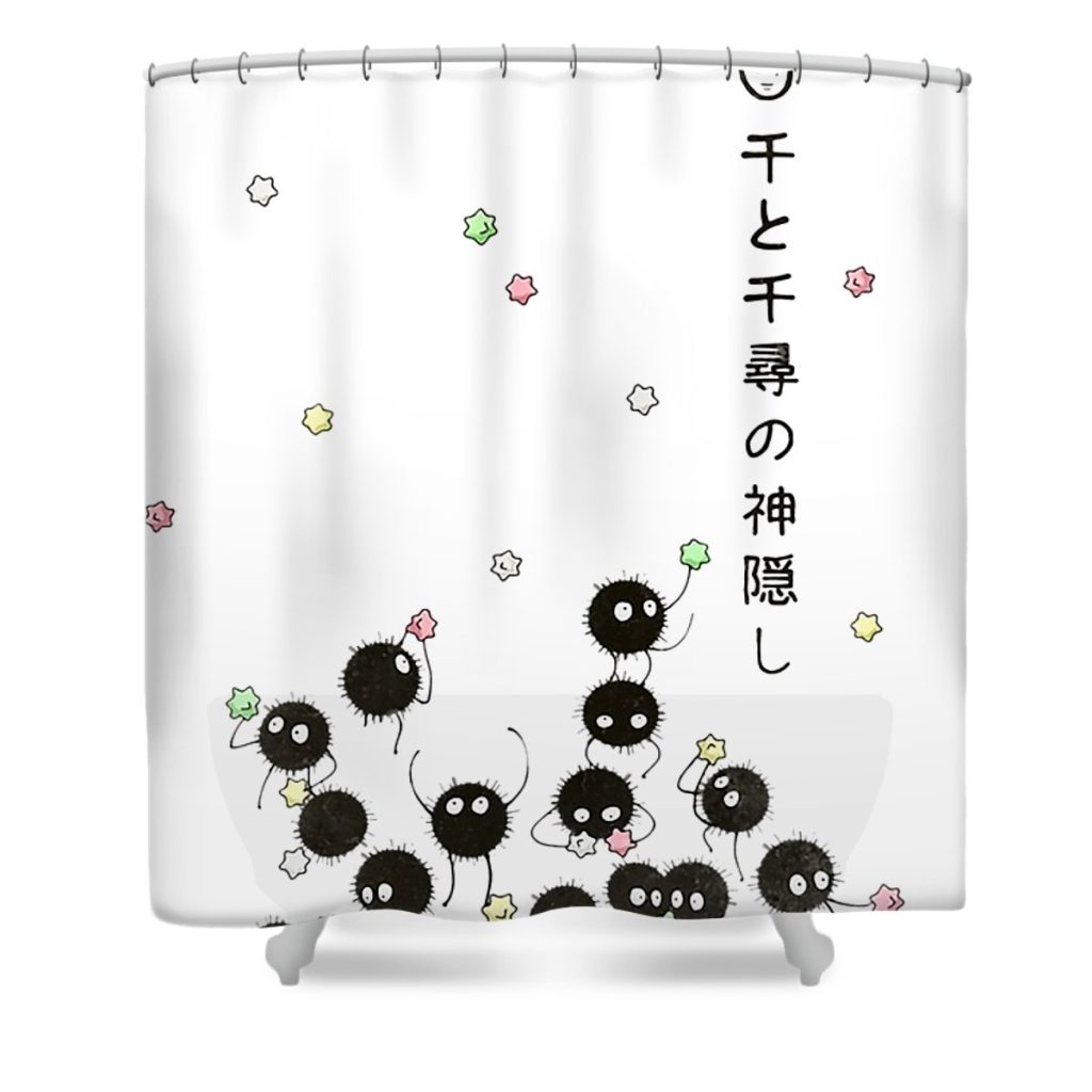 Ghibli Susuwatari Shower Curtain
